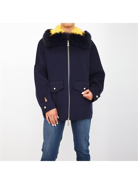 giaccone donna ermanno ermanno scervino blu cp37vin