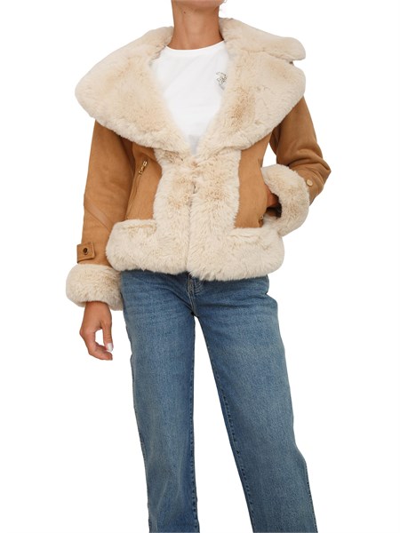 giaccone donna fracomina cuoio fr25wc4008o44601