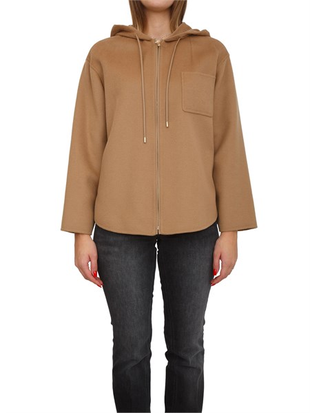 giaccone mina di max mara in lana cashmere e seta cammello mina