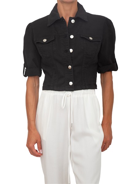 giubbino bakari kocca in denim nero bakarigb8409