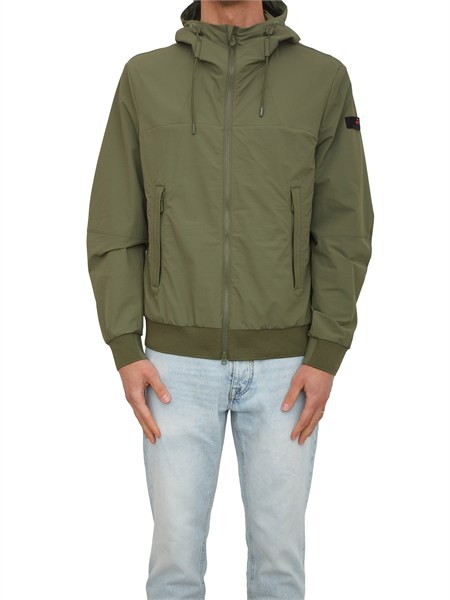 giubbino peuterey uomo in nylon stretch ritorto verde peu5746uyapo