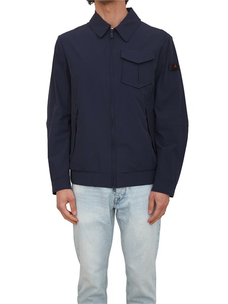 giubbino peuterey uomo in tela tecnica di nylon blu peu5745themba