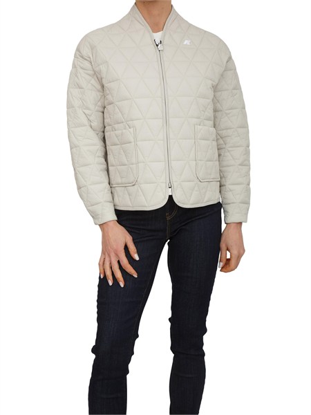 giubbino selime k way donna in nylon idrorepellente e antivento beige k2142jw