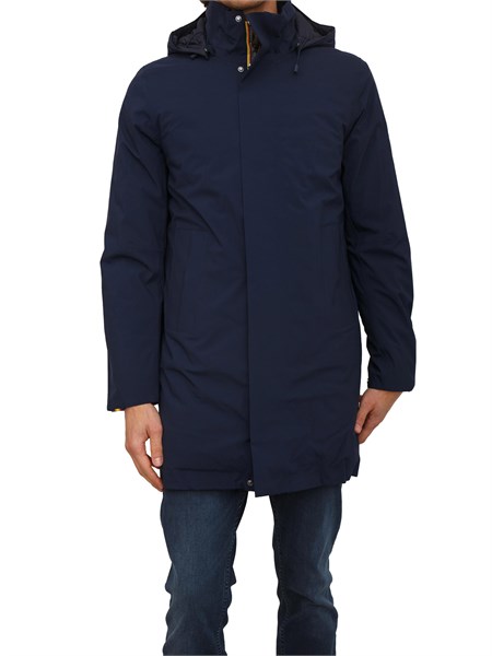 giubbino thomal k way in tessuto blu k7136iw