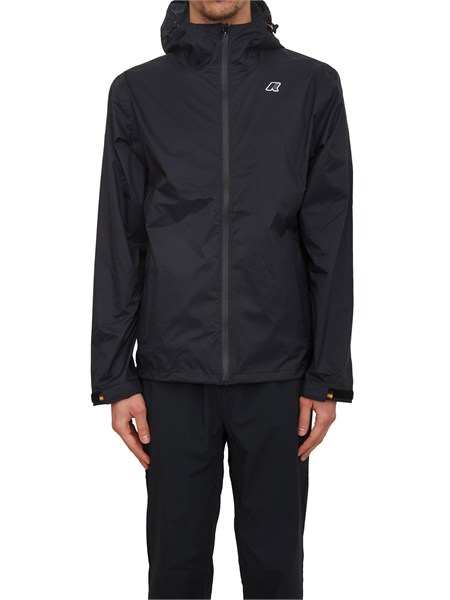 giubbino unisex charmain k way in tessuto tecnico nero k7137nw