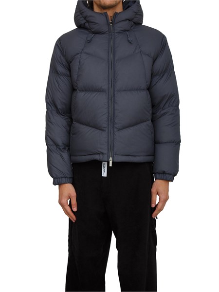 giubbino uomo k way con cappuccio in tessuto tecnico blu k7136gw