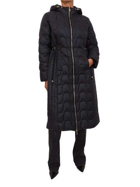 giubbotto lungo liu jo donna in nylon imbottito nero tf5201t9804