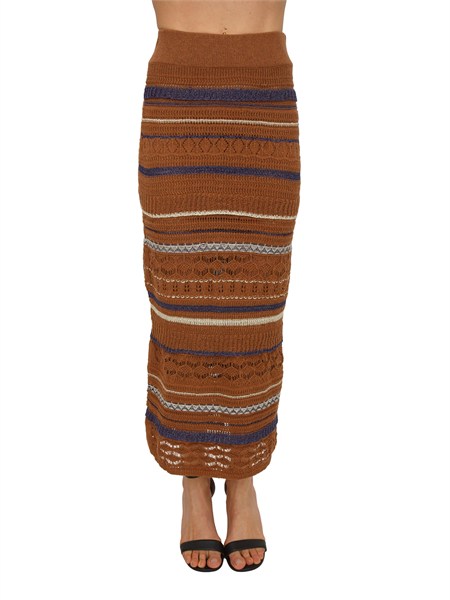 gonna wendy nenette in maglia crochet marrone 41bb wendy