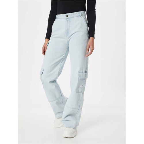 HYPE HYPE Karl Kani Kw231-042 Jeans Brwn Cargo Blu Donna in Jeans