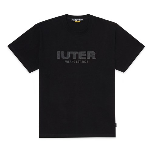 IUTER IUTER 21WITS04 Tee Blk Est.2002 in T-shirt