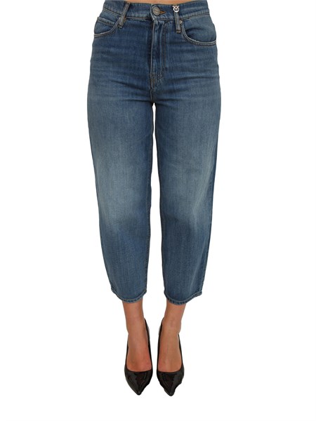 jeans balloon estelle di pinko in denim blu estellea2rq