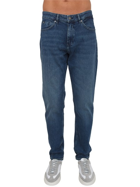 jeans boss uomo in denim blu h remaine50524015