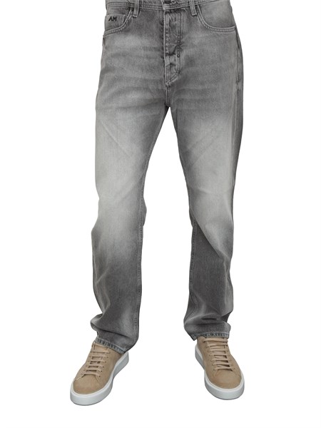 jeans brad antony morato modello flared straight fit in denim grigio mmdt00295fa700160 w02092