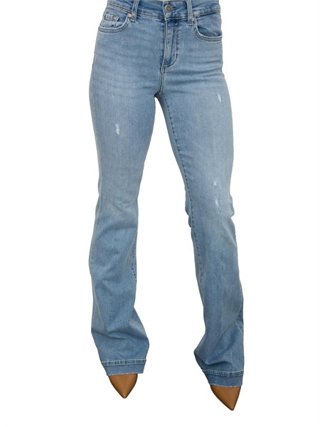 jeans liu jo a zampa blu con strass ua5061ds615