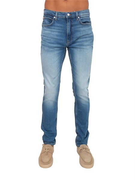 jeans hugo uomo in denim chiaro effetto used hugo73450556046