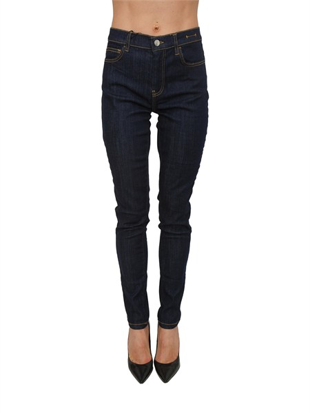 jeans mlswskin marella in tela di cotone blu denim mlswskin