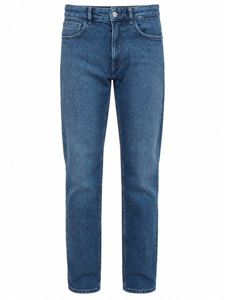 jeans trussardi uomo in denim stonewashed blu p403hg23aj