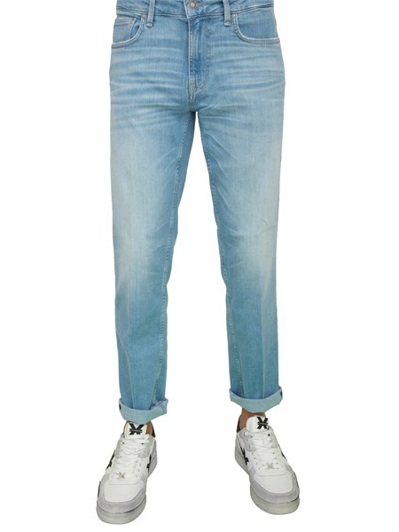 jeans uomo guess jeans modello slim cinque tasche con lavaggio chiaro m5ran2d5ks2