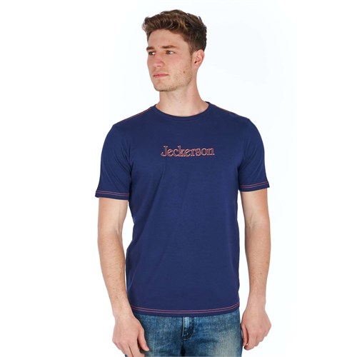 JECKERSON JECKERSON Contrast Patriotblue+ORANGE in T-shirt