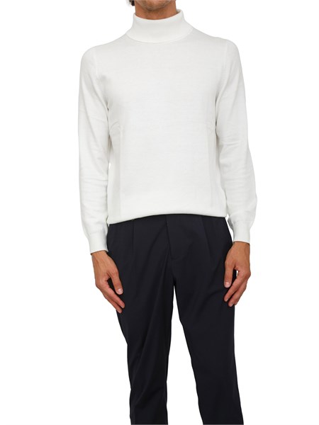 maglia collo alto antony morato relaxed fit in misto viscosa bianca mmsw01562ya200081