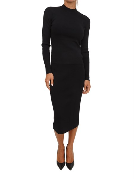 maglia donna armani exchange a coste larghe nera xw000763af10352