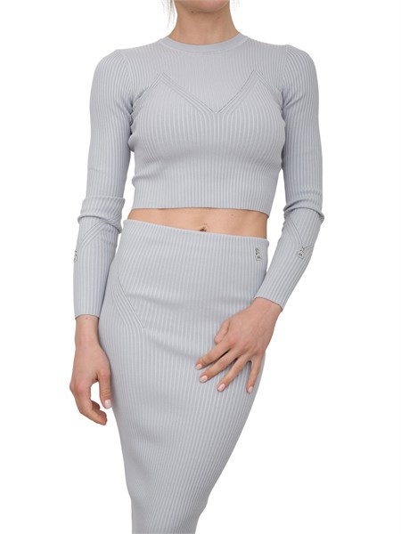 maglia grigia a costine patrizia pepe 8k0297k244s702