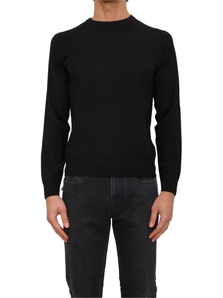 maglia girocollo corneliani in lana nera 26m4002625606