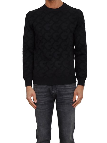maglia guess jeans in maglia jacquard blu m5br19z0470