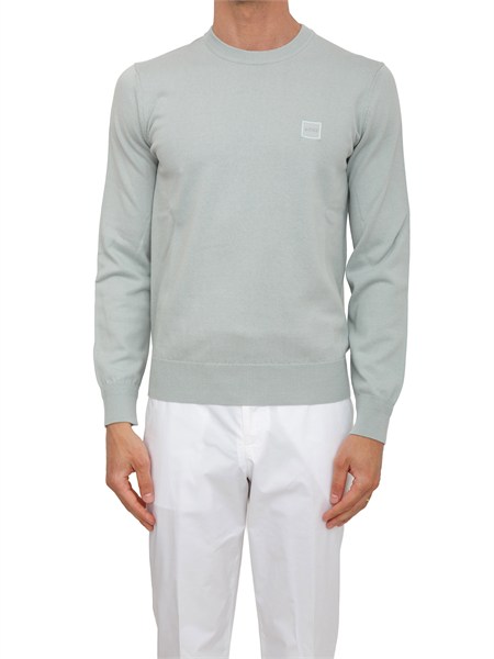 maglia kanovano boss uomo in cotone e cashmere verde acqua kanovano s50527583