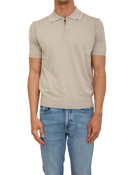 maglia polo canali in cotone giza beige cc1165mk02460