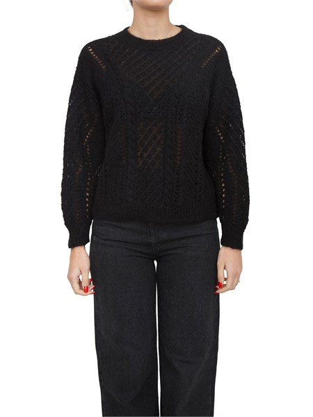 maglia twinset in misto mohair nera 252tt3201