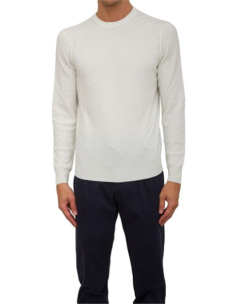 maglia uomo corneliani bianco 94m5059425115