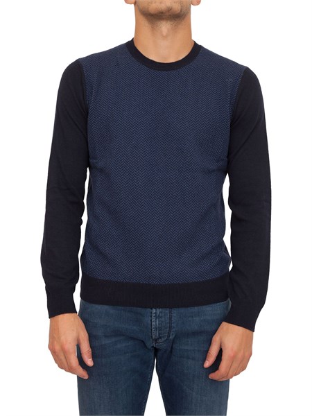 maglia uomo corneliani blu m440256090