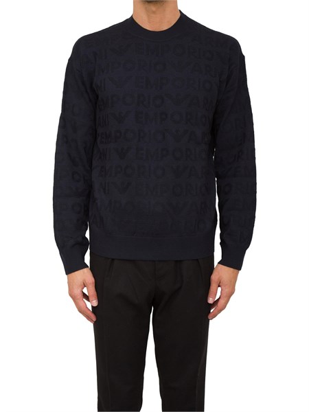 maglia uomo emporio armani blu 6d1mxk1mjnz
