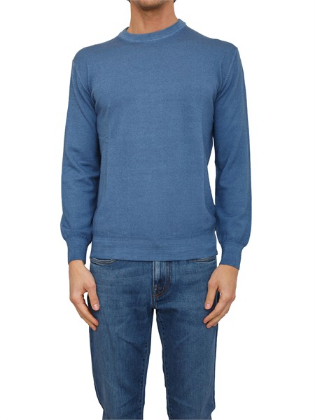 maglia uomo paul shark in lana vergine azzurra tinto in capo 11311001