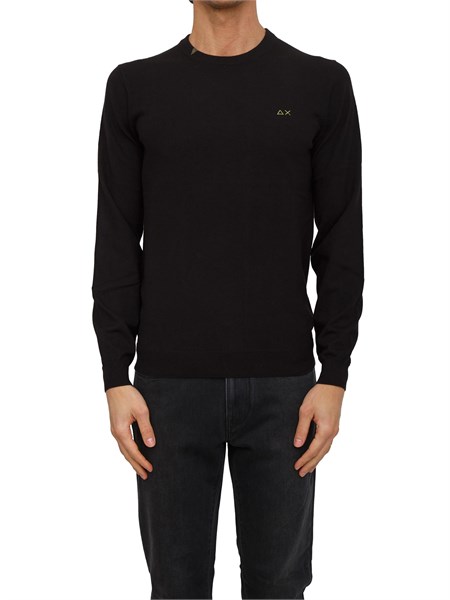 maglia uomo sun68 in lana e cotone nero k45101