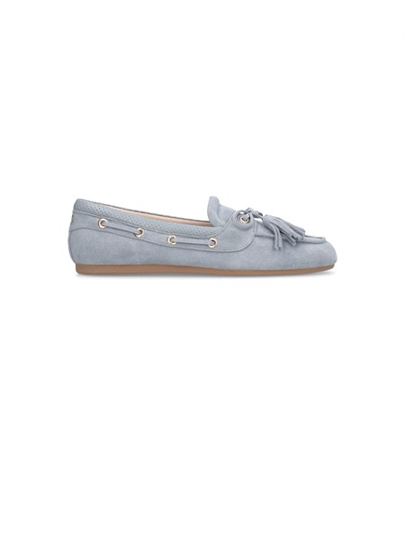 mocassini liu jo donna in pelle suede celeste sa6049px002