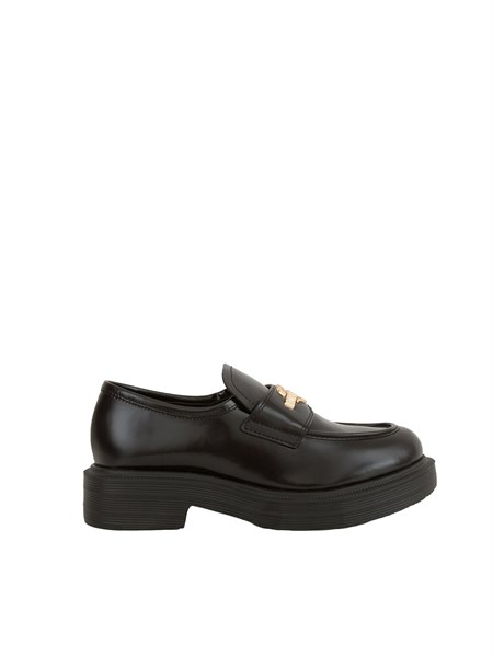 mocassini pelle donna love moschino nero ja10154g1hib0