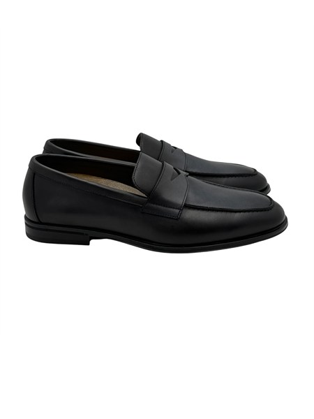 mocassino penny doucals uomo in pelle nera du3382nottuy159nb28