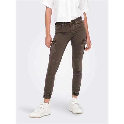 ONLY ONLY 15170889 Fln Onlmiss Cargo Grigio-Marrone Donna in Pantalone