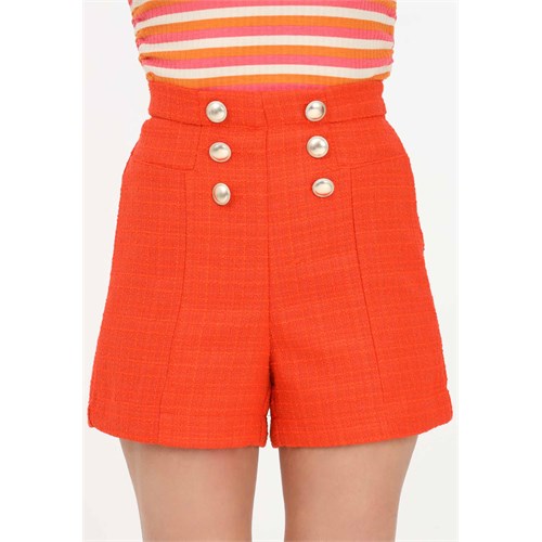 ONLY ONLY 15279596 Chry Onlmaddy Short Arancio Donna in Pantalone