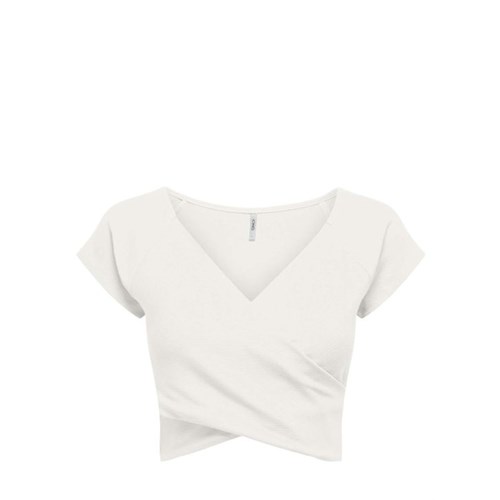 ONLY ONLY 15296888 Clo Onlolive Top Bianco Donna in T-shirt