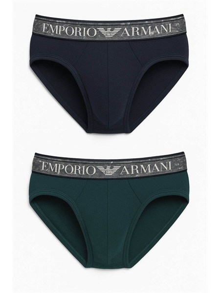 pack 2 slip emporio armani in cotone stretch bicolor em000251af10776