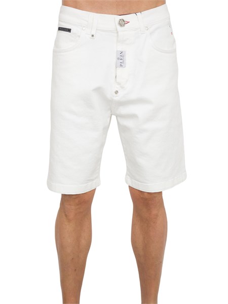 pantalone bermuda uomo philipp plein bianco mdt3713pde004n