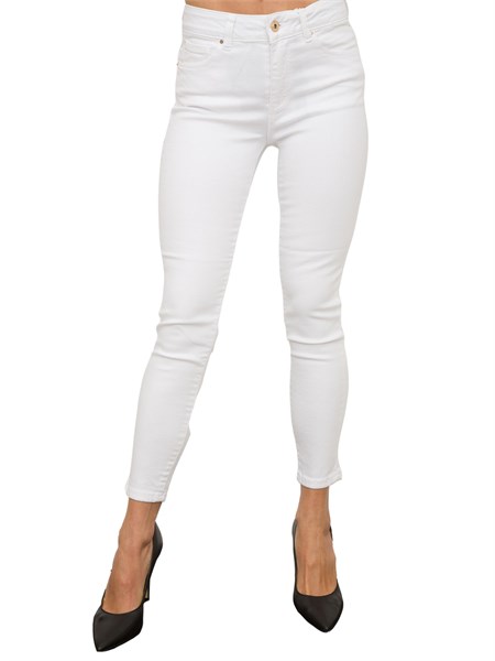 pantalone casual donna fracomina bianco fp24sv8000w61501