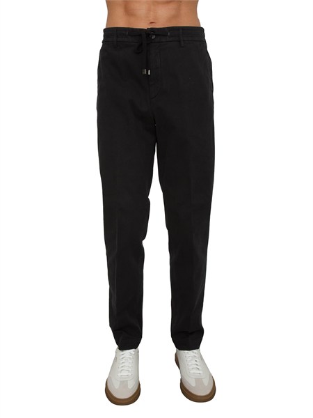 pantalone chino peserico uomo in cotone nero r54795t2307962