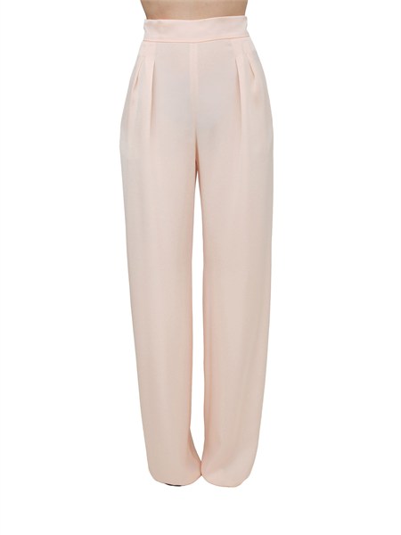 pantalone msedivo max mara studio in satin rosa cipria msedivo