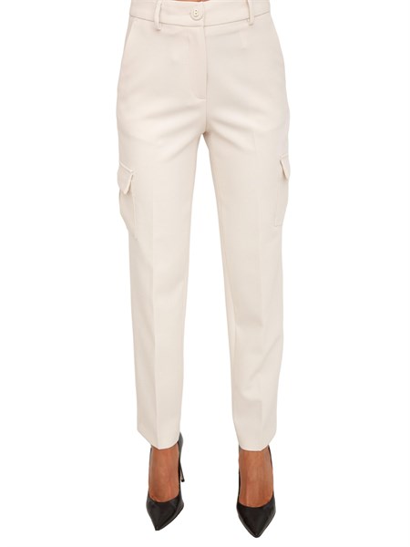 pantaloni blugirl in cady mano calda avorio rf5282t3190