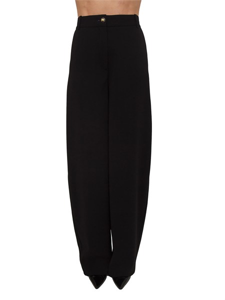 pantaloni elisabetta franchi in crepe leggero nero pa17861e2
