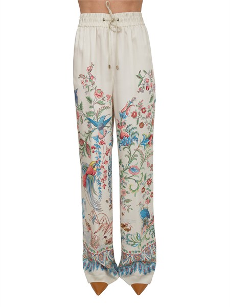 pantaloni etro donna in tessuto twill avorio stampato wrea007299spsi6